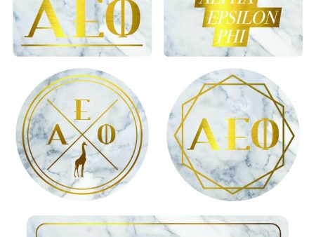 Alpha Epsilon Phi Marble Sticker Sheet Online Sale