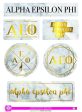 Alpha Epsilon Phi Marble Sticker Sheet Online Sale