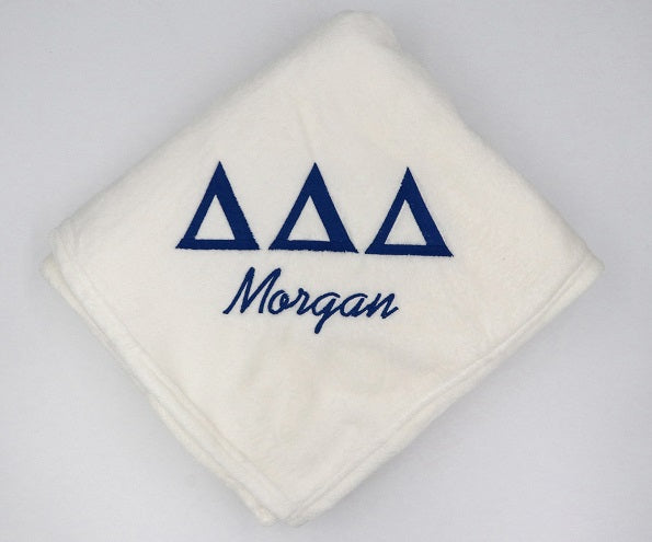 Sorority Ultra Plush Blanket With Embroidery Online Sale