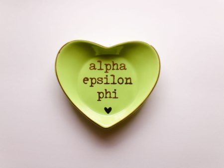 Alpha Epsilon Phi Heart Ring Dish Hot on Sale