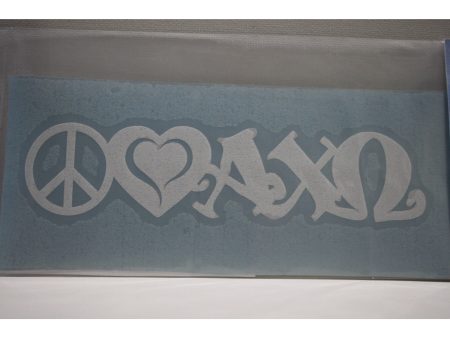 Alpha Chi Omega Peace Love Decal - Discontinued Online Hot Sale