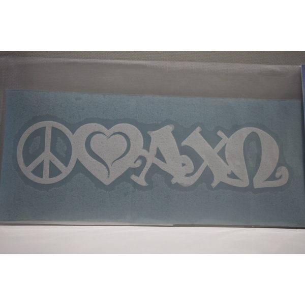 Alpha Chi Omega Peace Love Decal - Discontinued Online Hot Sale