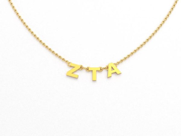 Zeta Tau Alpha Phoebe Greek Necklace Online Hot Sale