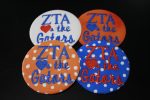 Zeta Tau Alpha  Hearts the Gators  Game Day Embroidered Button Fashion