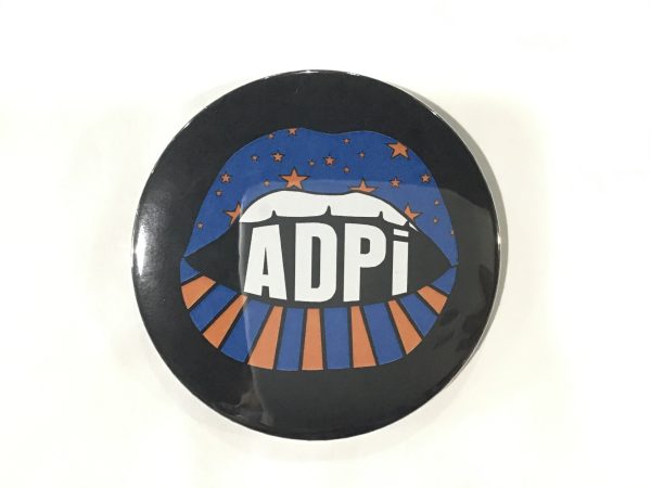 Alpha Delta Pi Lip Printed Button Online Hot Sale