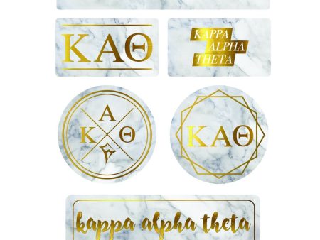 Kappa Alpha Theta Marble Sticker Sheet For Sale