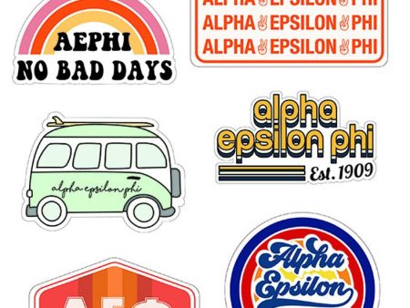 Alpha Epsilon Phi Retro Sticker Sheet For Cheap