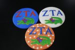 Zeta Tau Alpha Gator with Bow Game Day Embroidered Button Online Sale