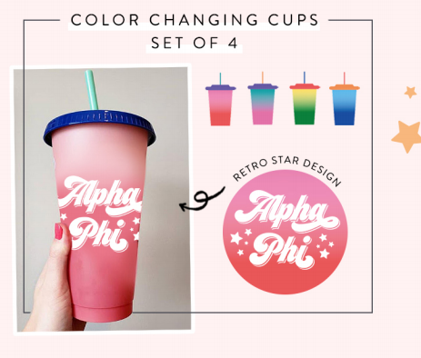 Alpha Epsilon Phi Color Changing Cups Online