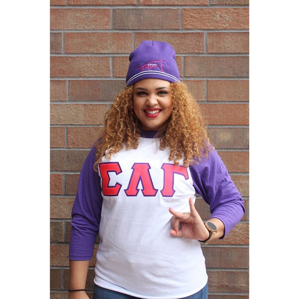 Sigma Lambda Gamma 3 4 Sleeve Baseball Tee Hot on Sale