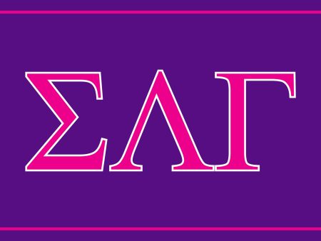 Sigma Lambda Gamma Letter Flag Hot on Sale