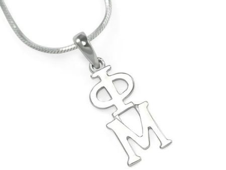 Phi Mu Sterling Silver Lavaliere Online Sale