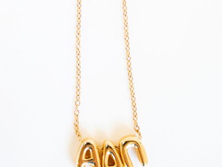 Alpha Delta Pi Bubble Letter Necklace Online now