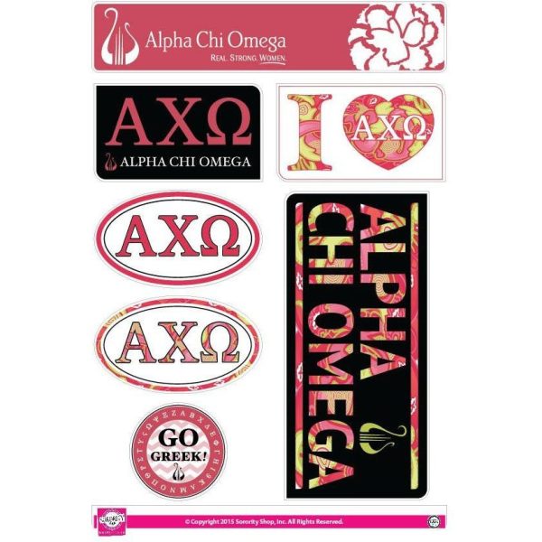 Alpha Chi Omega Lifestyle Sticker Sheet For Cheap