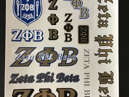 Zeta Phi Beta Sticker Set - Discontinued Supply