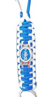 Zeta Phi Beta Woven Paracord Keychain Online Sale