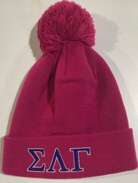 Sigma Lambda Gamma Pom Pom Beanie on Sale