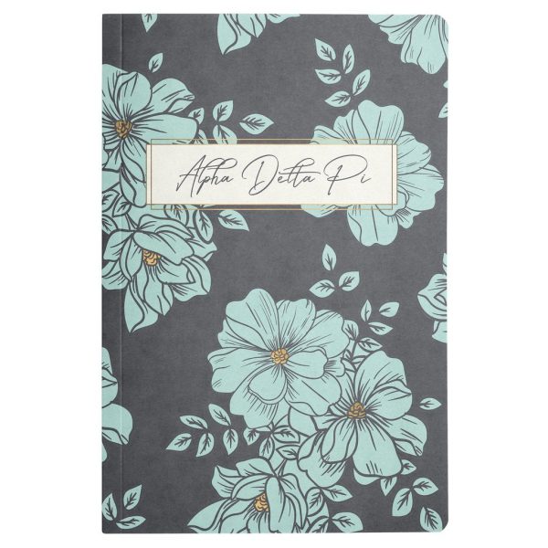 Alpha Delta Pi Floral Notebook Cheap