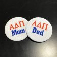 Alpha Delta Pi Mom Dad Embroidered Button For Sale