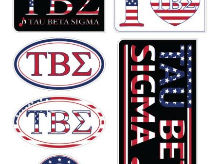 Tau Beta Sigma  American Sticker Sheet For Cheap