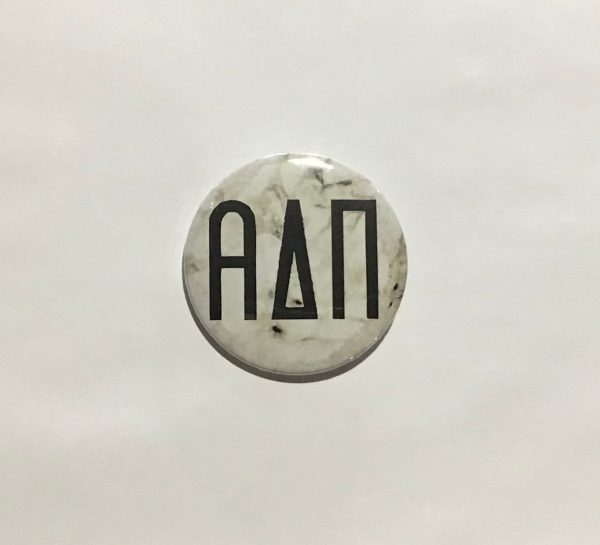 Alpha Delta Pi Marble 2.25  Printed Button on Sale