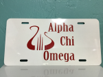 Alpha Chi Omega License Plate - Discontinued on Sale