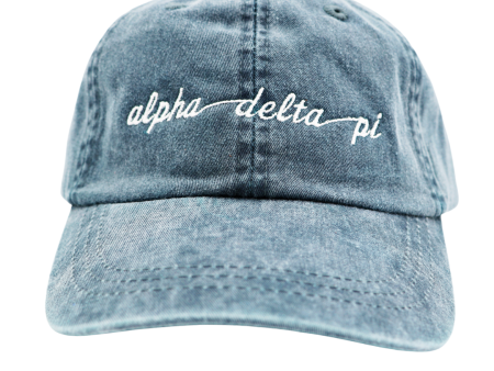 Alpha Delta Pi Script Hat - 1008-19A8B5-052824 Hot on Sale