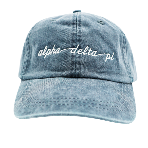 Alpha Delta Pi Script Hat - 1008-19A8B5-052824 Hot on Sale