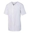 1685 Pinstripe Full-Button Baseball Jersey Discount