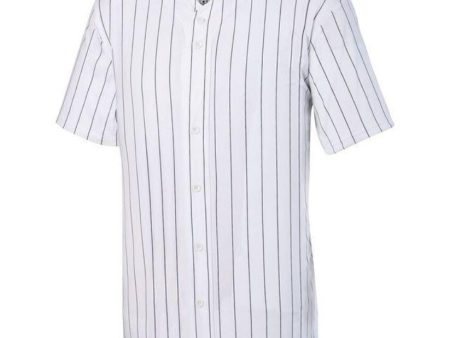 1685 Pinstripe Full-Button Baseball Jersey Discount