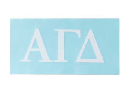 Alpha Gamma Delta Vinyl Decal - White Letters Cheap