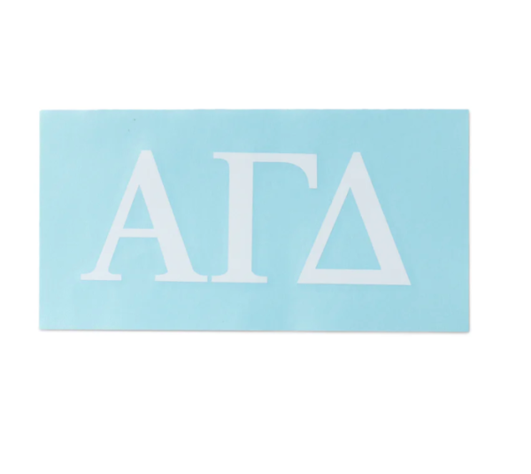 Alpha Gamma Delta Vinyl Decal - White Letters Cheap