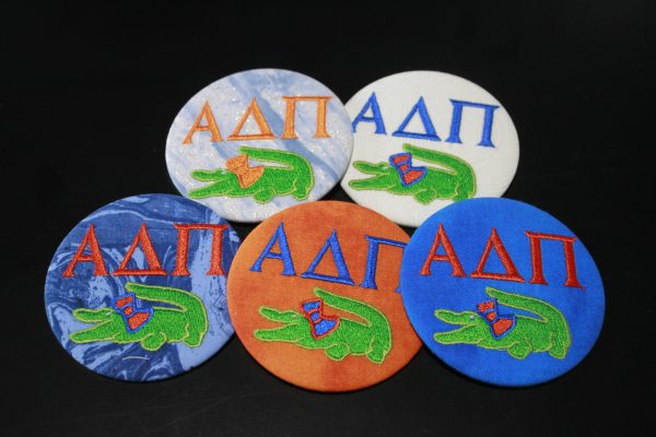 Alpha Delta Pi Gator with Bow Game Day Embroidered Button For Sale