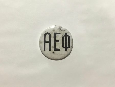 Alpha Epsilon Phi Marble 2.25  Printed Button Discount