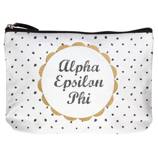 Alpha Epsilon Phi Cotton Makeup Bag Online Hot Sale