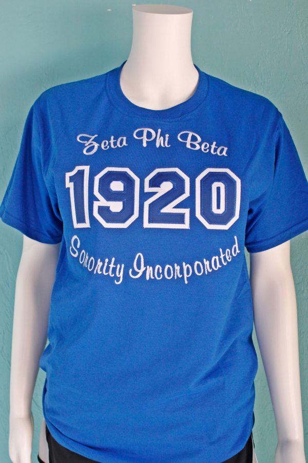 Zeta Phi Beta Year w  Embroidery Tee Supply