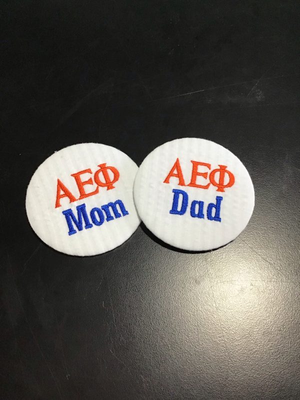 Alpha Epsilon Phi Mom Dad Embroidered Button Online