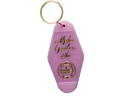 Alpha Epsilon Phi Motel Keychain For Cheap