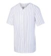 1685 Pinstripe Full-Button Baseball Jersey Discount