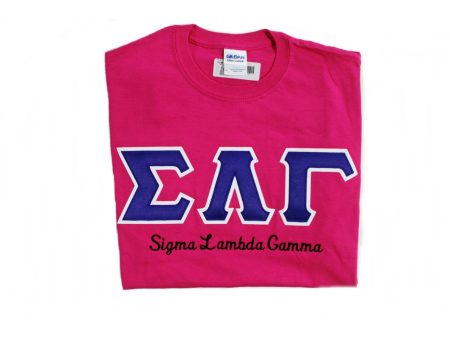 Sigma Lambda Gamma Tee with Script Online Hot Sale