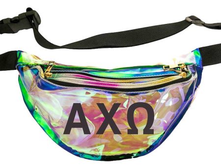 Alpha Chi Omega Holographic Fanny Pack For Cheap