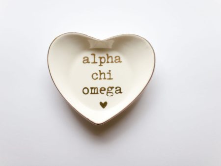 Alpha Chi Omega Heart Ring Dish For Discount