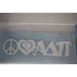 Alpha Delta Pi Peace Love Decal - Discontinued Supply