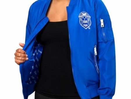 Zeta Phi Beta Satin Bomber Jacket on Sale