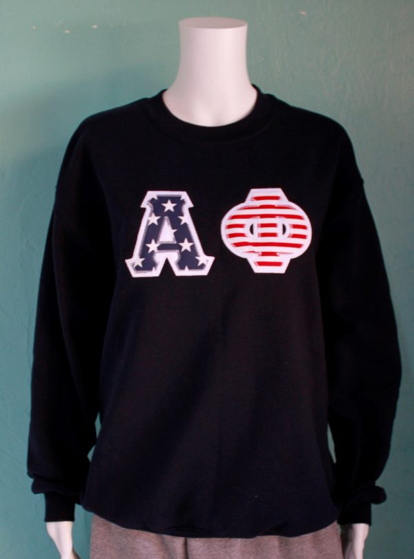 Alpha Phi USA Flag Crewneck on Sale