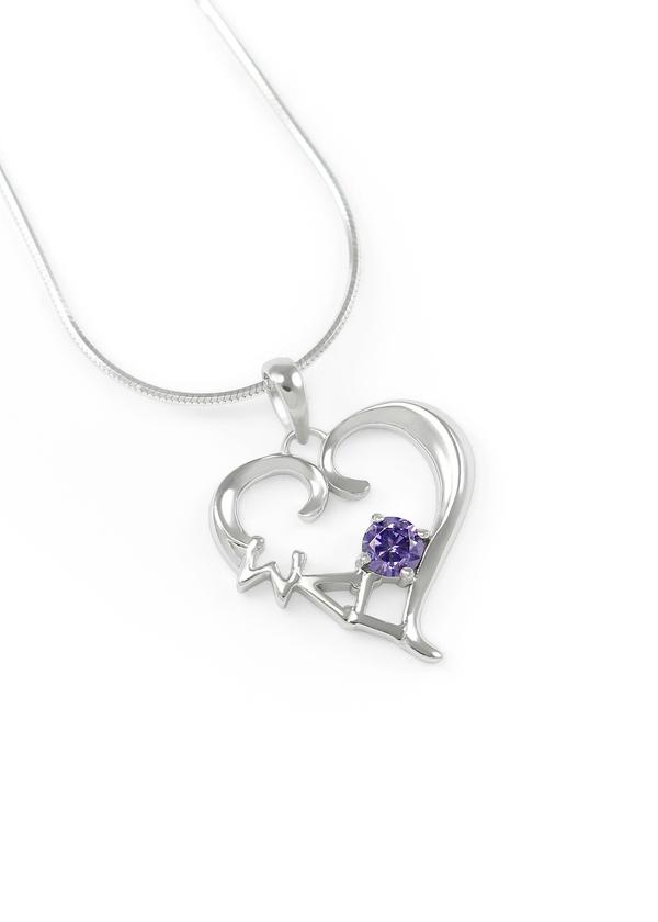 Sigma Lambda Gamma Sterling Silver Heart Lavaliere For Discount