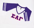 Sigma Lambda Gamma Purple and White V-Neck For Cheap