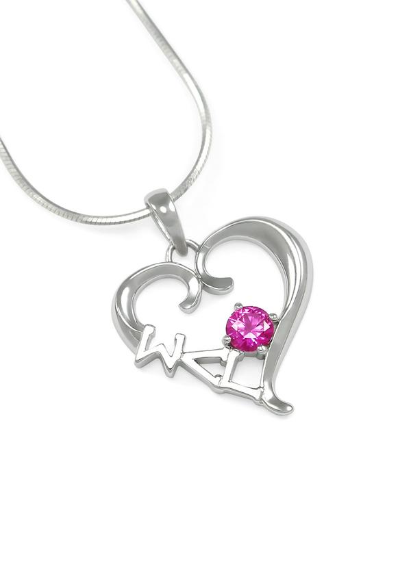 Sigma Lambda Gamma Sterling Silver Heart Lavaliere For Discount