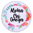 Alpha Chi Omega Fringe Towel Blanket For Sale