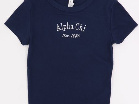 Alpha Chi Omega Classic Baby Tee For Cheap